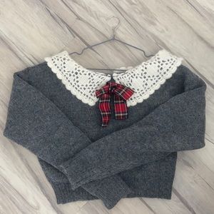 Miu Miu Knit Collar Mohair Blend Sweater